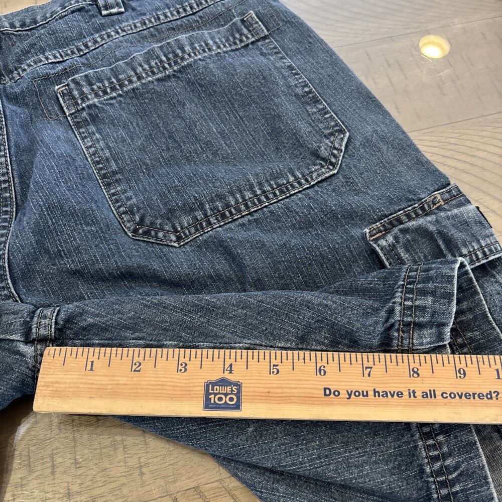 Wrangler Denim Jean Shorts Men’s 36 Blue Jorts 9" Inseam Streetwear Y2K Skater - Picture 3 of 4